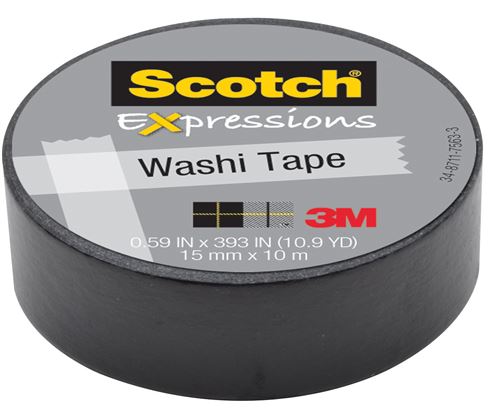 Ruban en papier 3M Scotch Expressions Noir 10 m