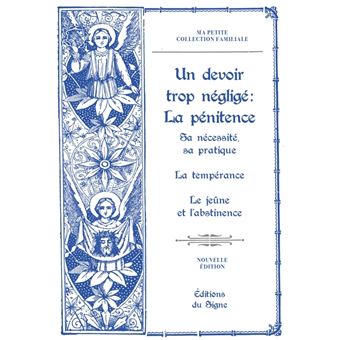 Un devoir trop négligé, la pénitence