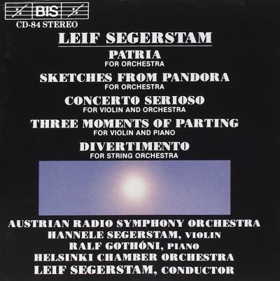 Segerstam : Patria Sketches de Pandora