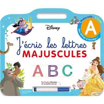 Disney - Les grands Classiques - Ardoise J'écris les lettres majuscules  (3-6 ans)