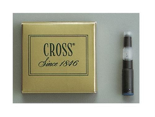 Etui de 6 cartouches pour stylo plume Cross Encre Bleu