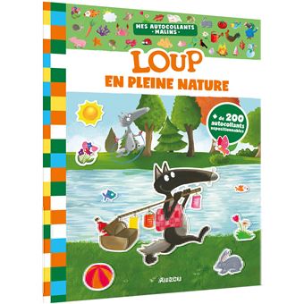Mes autocollants malins - loup - en pleine nature