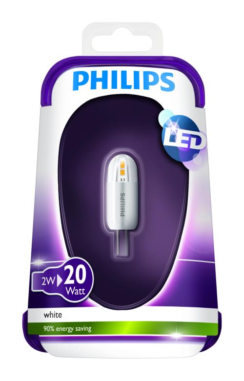 Ampoule LED capsule Philips blanc chaud G4 2,7W 2 pièces