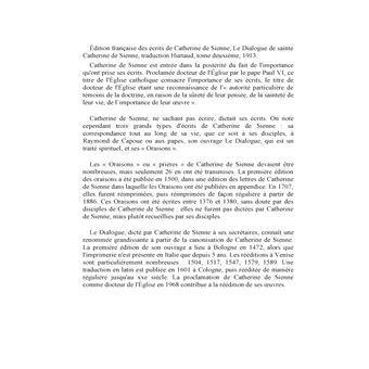 Conversations avec Dieu : Le Dialogue de Sainte Catherine de Sienne