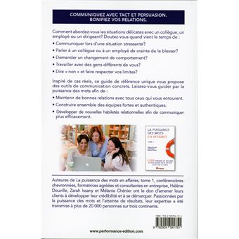 La puissance des mots dans votre entreprise Tome 2 - 1650 phrases et actions à privilégier ou à éviter avec vos collègues, employés et dirigeants