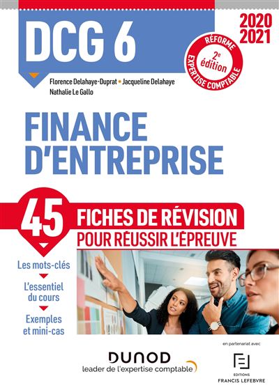 DCG 6 Finance d'entreprise - Fiches de révision - 2020/2021