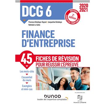 DCG 6 Finance d'entreprise - Fiches de révision - 2020/2021