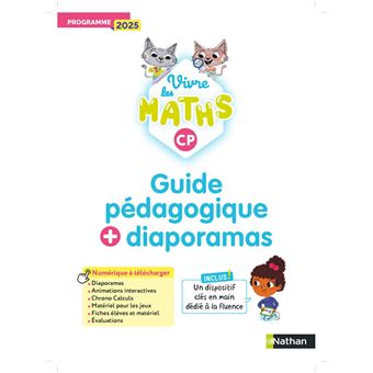 Vivre les maths - CP - Guide pédagogique + Diaporamas - Programme 2025