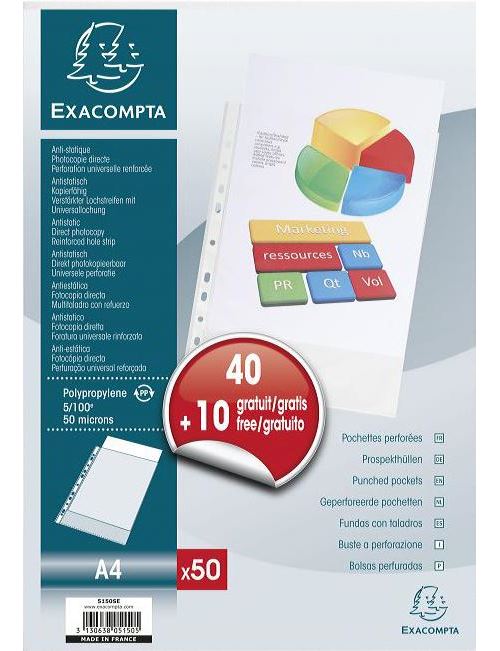 EXACPTA RDC LOT POCH PERFO GRAIN 80+20