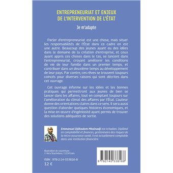 Entrepreneuriat et enjeux de l'intervention de l'état