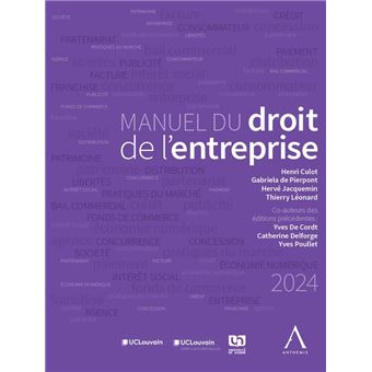 Manuel du droit de l'entreprise, 4ème édition