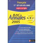 Sujets du bac corrigés français STT STI STL SMS