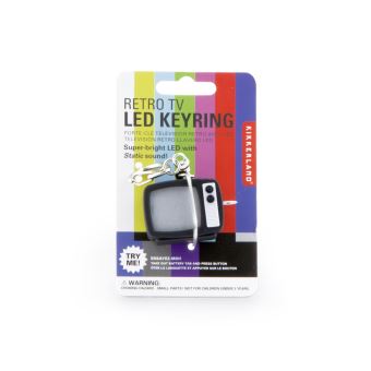 Porte-clés Kikkerland Télévision avec LED