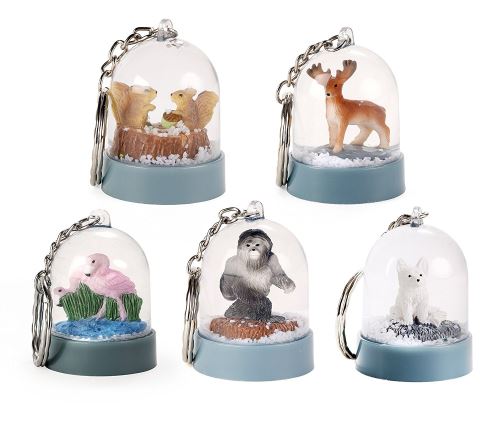 Kikkerland Nature Snow Globe Keychains
