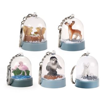 NATURE SNOW GLOBE KEYCHAINS