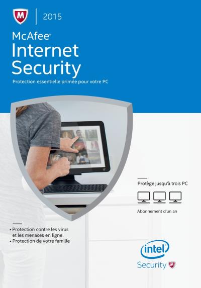 McAfee Internet Security 2015 licence pour 3 postes PC