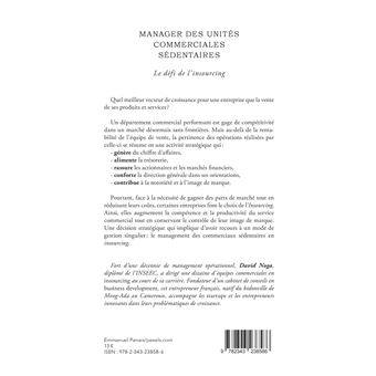 Manager des unités commerciales sédentaires