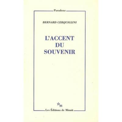 L'accent du souvenir