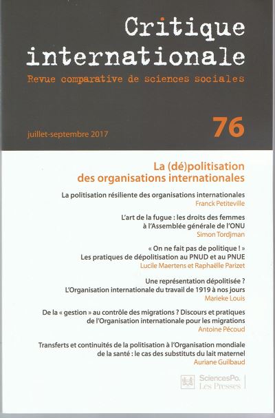 Critique internationale 76