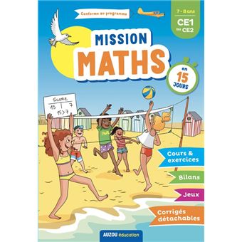 Mission maths en 15 jours - ce1 au ce2