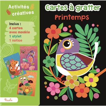 Cartes à gratter printemps