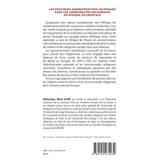 Les pratiques administratives coloniales dans les communautés religieuses en Afrique occidentale