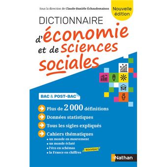 Dictionnaire D'Economie Et De Sciences Sociales - NE - Broché - Claude ...