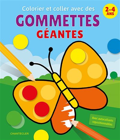 Colorier et coller avec des gommettes géantes (2-4 a.) -  Collectif - broché