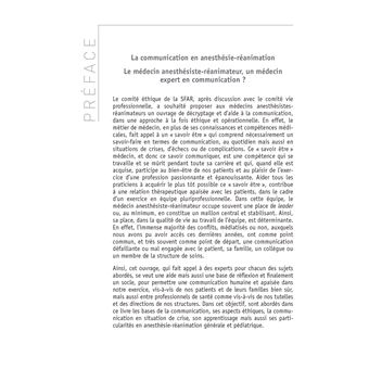 Communiquer en anesthésie-réanimation et médecine péri-opératoire