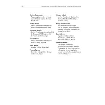 Communiquer en anesthésie-réanimation et médecine péri-opératoire