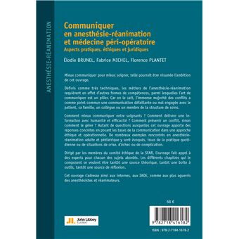 Communiquer en anesthésie-réanimation et médecine péri-opératoire