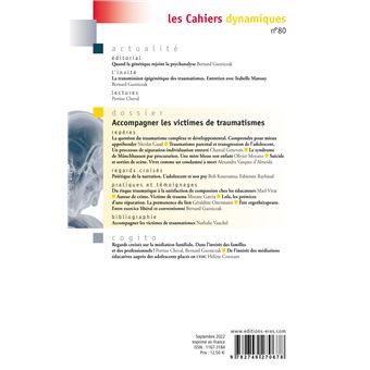 Cahiers dynamiques 80 - Accompagner les victimes de traumatismes
