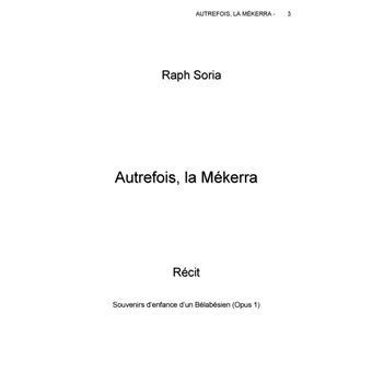 Autrefois, la Mékerra