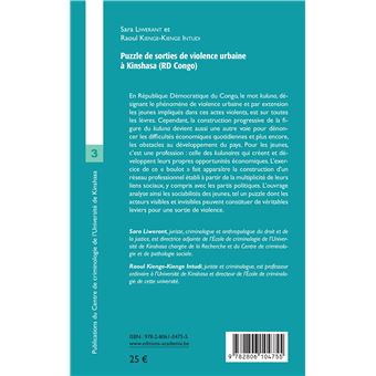 Puzzle de sorties de violence urbaine à Kinshasa (RD Congo)