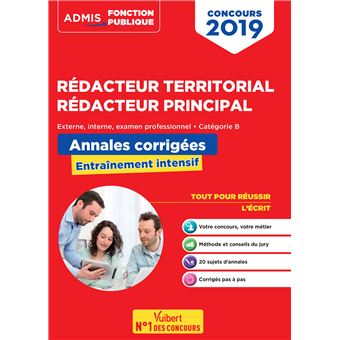 Concours Rédacteur territorial et rédacteur principal - Annales corrigées - Catégorie B