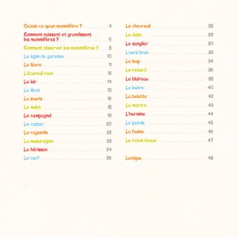 Je découvre les mammifères de la forêt