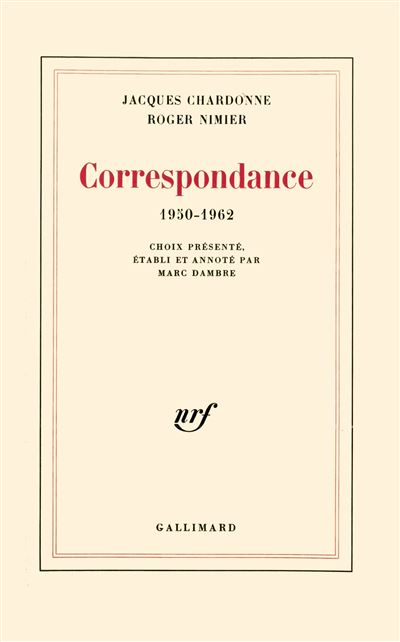 Correspondance - Jacques Chardonne - (donnée non spécifiée)