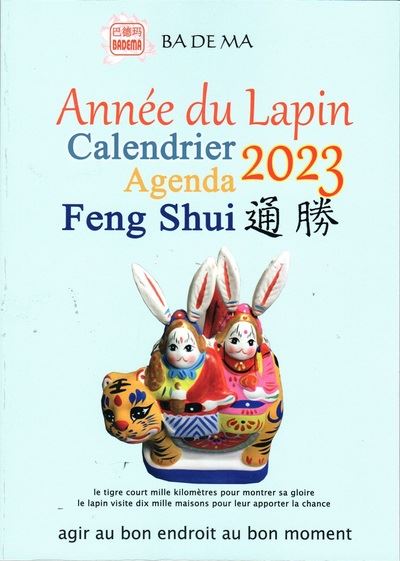 Calendrier Agenda 2023 Feng Shui, Année du lapin - broché - Collectif