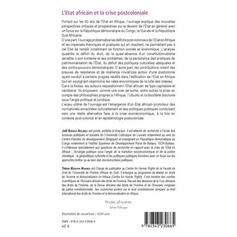L'Etat africain et la crise postcoloniale