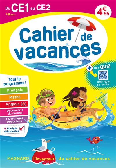Cahier de vacances 2020 du CE1 vers le CE2 7-8 ans