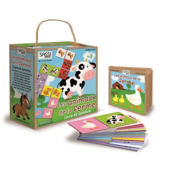 Les animaux de la ferme Livre avec cartes domino - Boîte ou accessoire ...