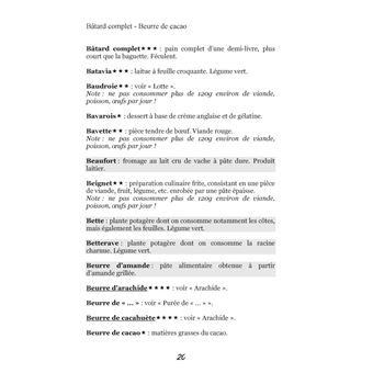 Dictionnaire alimentaire des coliques néphrétiques calciques