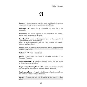 Dictionnaire alimentaire des coliques néphrétiques calciques