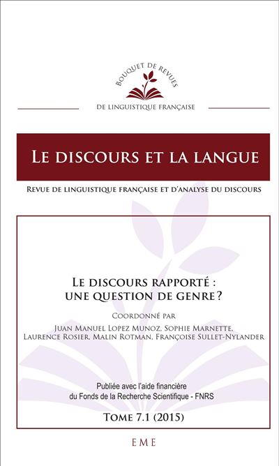 Le discours rapporté