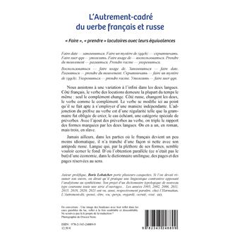 L'Autrement-cadré du verbe français et russe