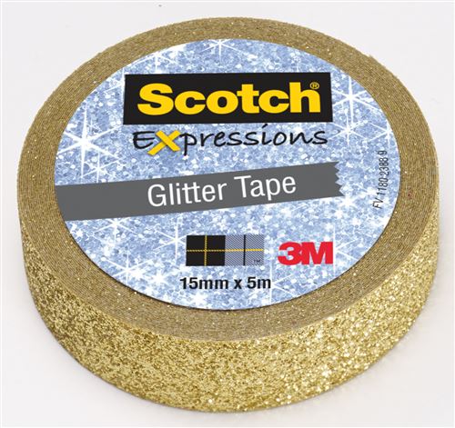 Ruban pailleté 3M Scotch Expressions Or 5 m