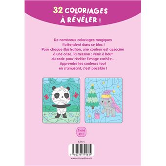 Mon bloc de coloriages magiques - Les couleurs