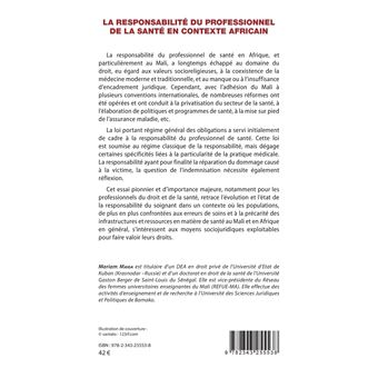 La responsabilité du professionnel de la santé en contexte Africain