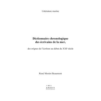 Dictionnaire chronologique des écrivains de la mer