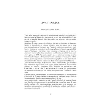 Dictionnaire chronologique des écrivains de la mer